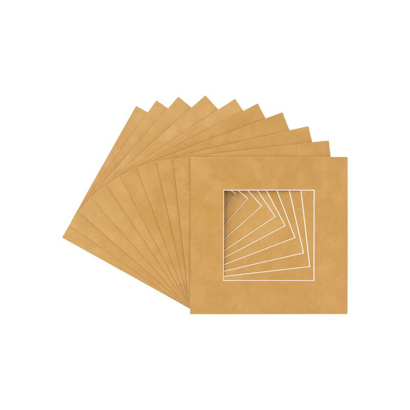 12x12 Mat for 8x8 Photo - Beige Suede Matboard for Frames Measuring 12 x 12 Inches - To Display Art Measuring 8 x 8 Inches - Tan
