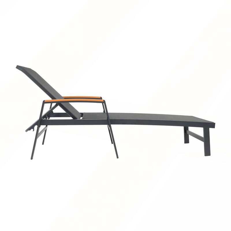 Aluminum Frame Mesh Seating Adjustable Chaise Lounge