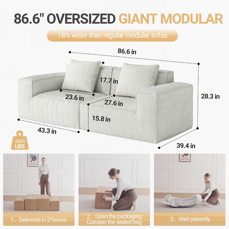 Versatile Modular Sofa with Plush Fabric and Transformable Design for Ultimate Comfort