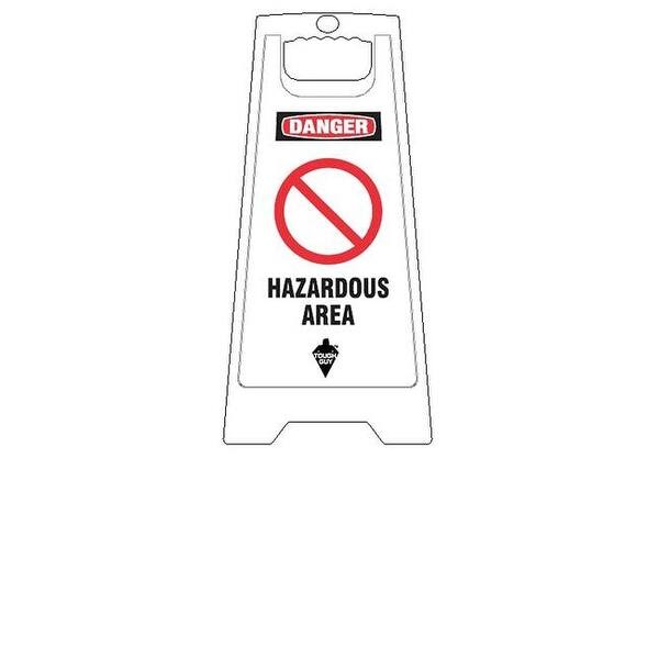 Tough Guy Floor Sign,Red,Polypropylene,24 in H 6DMH3 1 Each Bed