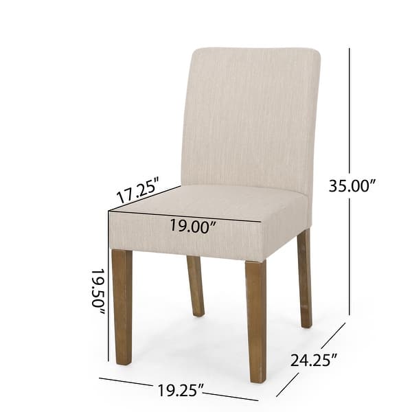 dimension image slide 5 of 9, Kuna Contemporary Upholstered Dining Chair (Set of 2) by Christopher Knight Home