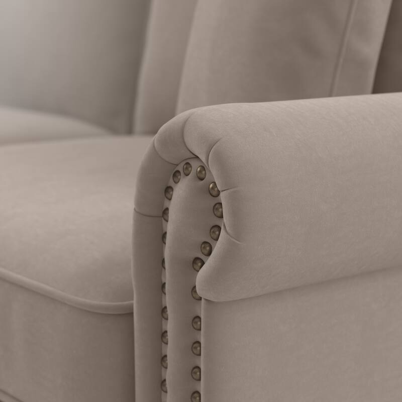 Bush Furniture Coventry Living Room Accent Chair with Ottoman Set