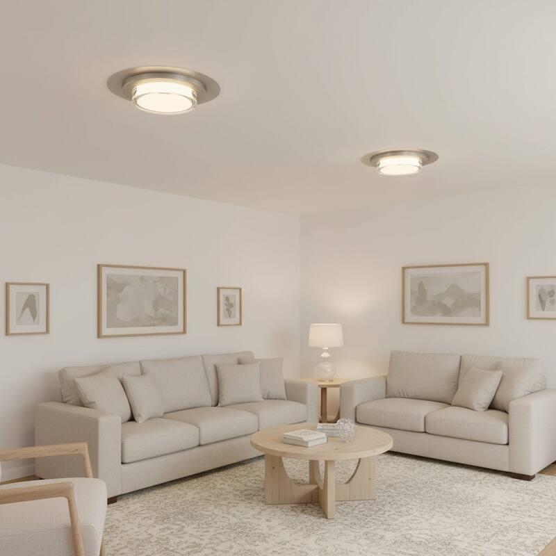 16 Inch Square Flush Mount Integrated LED Light Dimmable 3 Color Temperatures Acrylic Diffuser