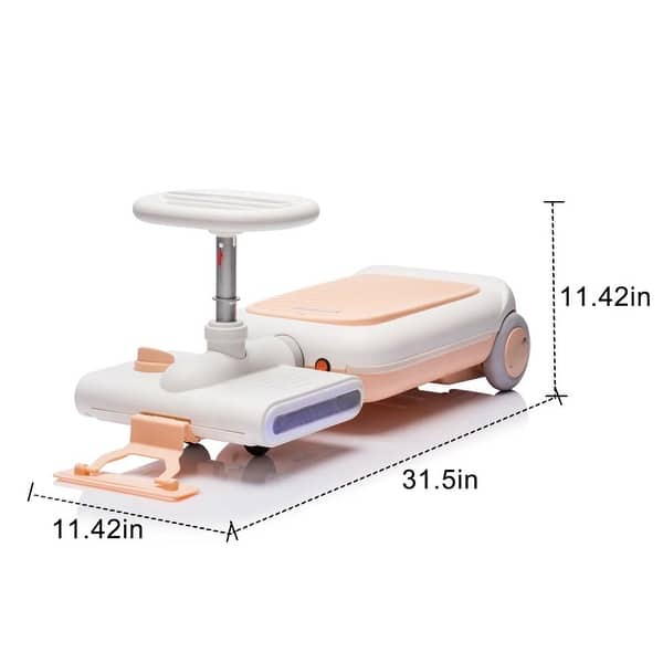 dimension image slide 0 of 2, Expandable Cleaning Go Kart with Music and lighting, Front with Mop