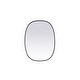 preview thumbnail 1 of 9, Elegant Lighting MR2B3040 Brynn 30" W x 40" H Modern Oval Bathroom Black