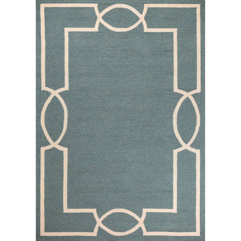 Allof Elegant Plain Weather Resistant Heritage-Inspired Hand-Woven Outdoor Rug