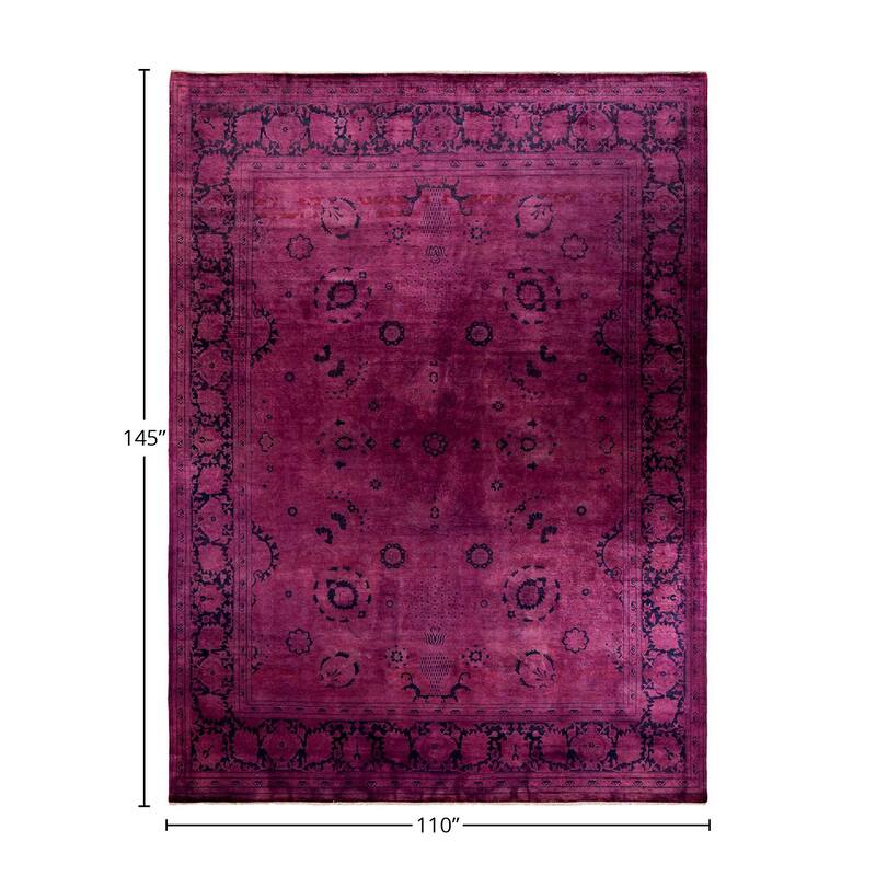 Fine Vibrance, One-of-a-Kind Hand-Knotted Area Rug - Black, 9' 2" x 12' 1" - 9' 2" x 12' 1"