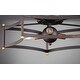 preview thumbnail 4 of 2, Wellington 19.75" Wide Steel Flush Mount Ceiling Light - oil rubbed bronze / antique brass