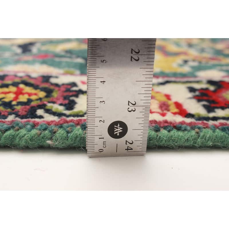 ECARPETGALLERY Hand-knotted Serapi Heritage Teal Wool Rug - 2'6 x 11'11