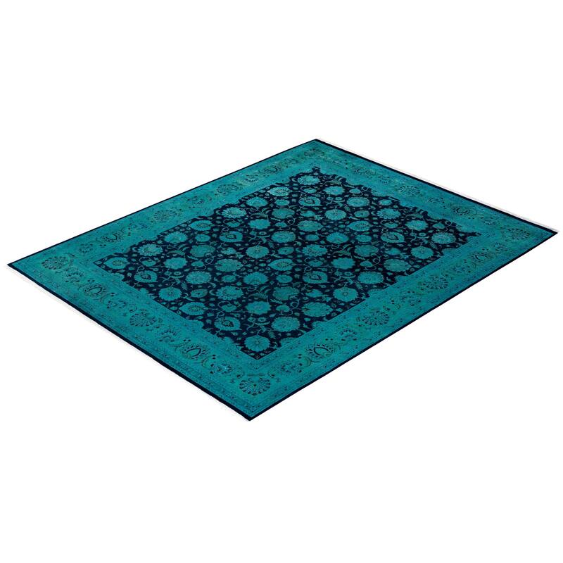Fine Vibrance, One-of-a-Kind Hand-Knotted Area Rug - Purple, 8' 3" x 10' 5" - 8' 3" x 10' 5"