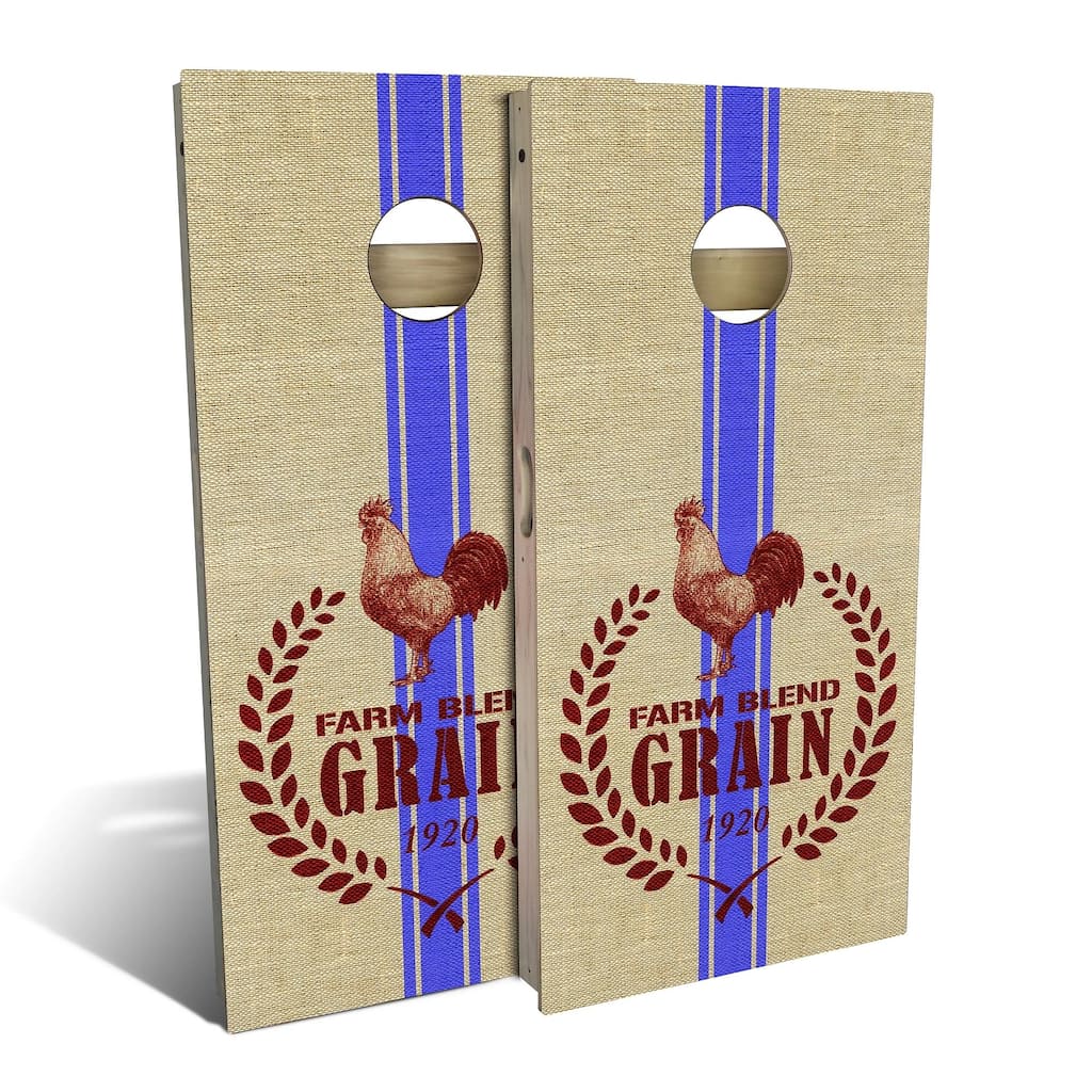 Country Living Grain Sack Outdoor Cornhole Board Set