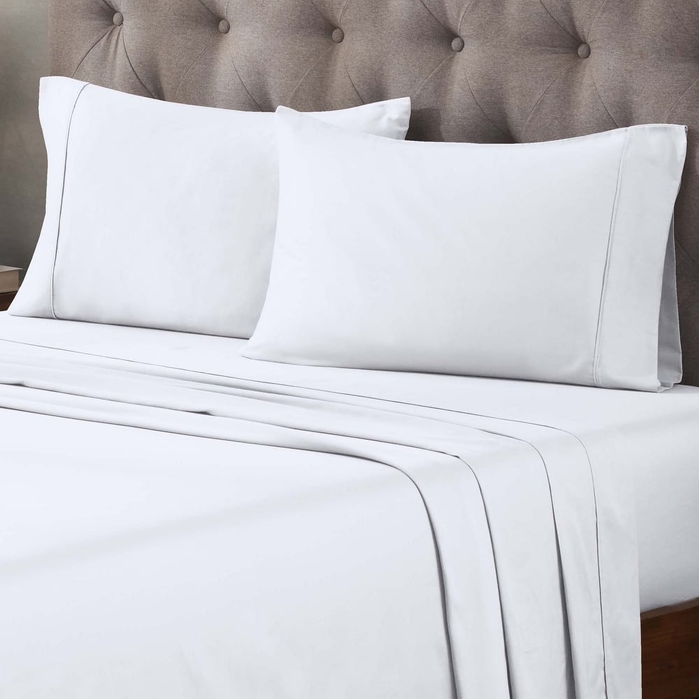 Superior Egyptian Cotton 400 Thread Count Solid Deep Pocket Bed Sheet Set