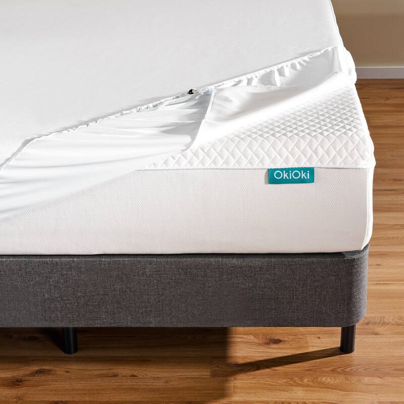 Christopher Knight Home - OkiOki Modern Fabric Mattress Protector with Waterproof Breathable Cooling Design