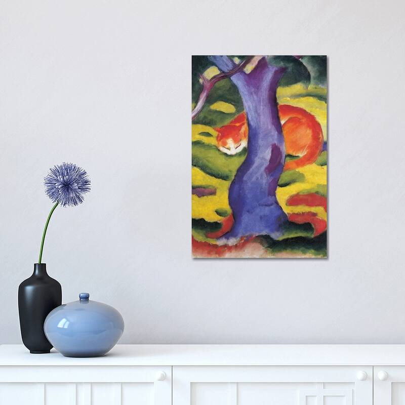 iCanvas "Cat behind tree, 50x70 cm" by Franz Marc Canvas Print - 18x12x1.5