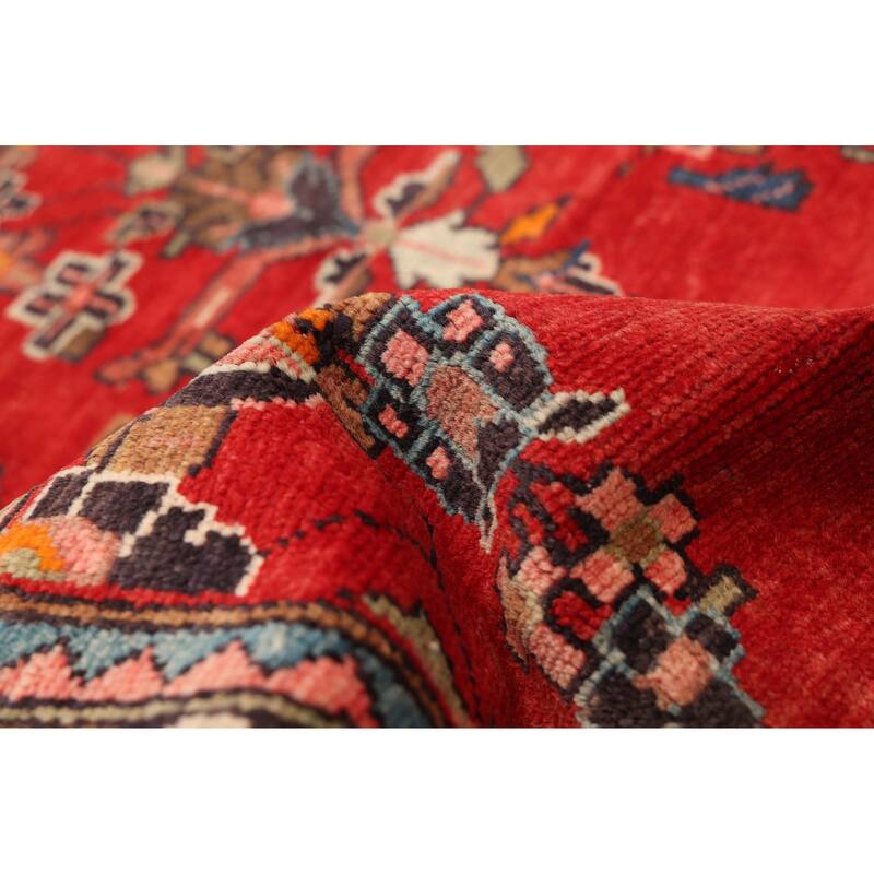 ECARPETGALLERY Hand-knotted Anadol Red Wool Rug - 3'10 x 10'7