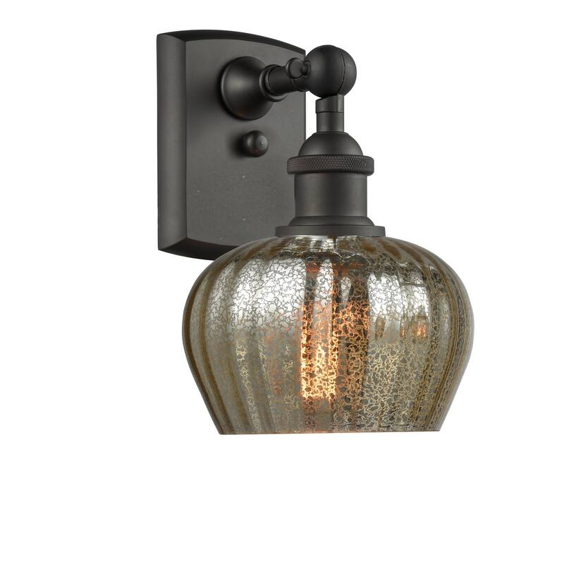 Innovations Lighting Fenton 11" Tall Bathroom Sconce - Oiled Rubbed Bronze / Mercury Fluted