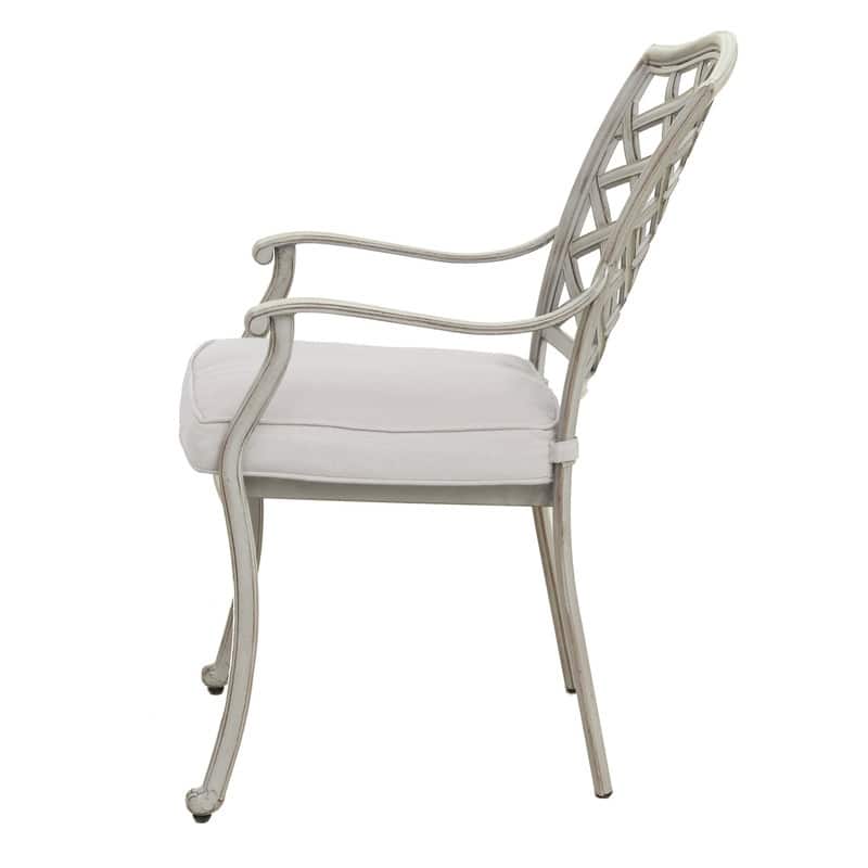 Deer Lake Aluminum Arm Chairs with Cast Slate Sunbrella Cushions (Set of 2) by Havenside Home