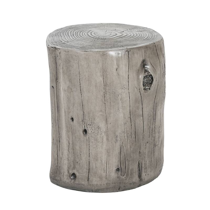 Christopher Knight Home - Terra Rustic Tree-Stump MGO Side Table in Gray Wood Grain - 14.57"W x 13.58"D x 16.93" H