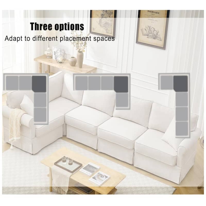 Modern Upholstered Modular L-shaped Sectional Sofa