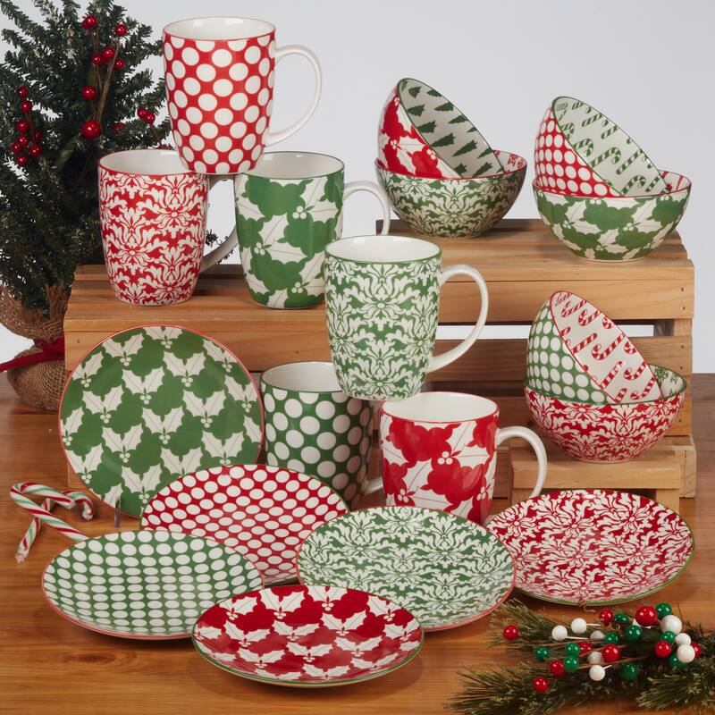 Certified International Winter Medley 13 oz. All Purpose Bowls, Set of 6 Assorted Designs - 13 oz.