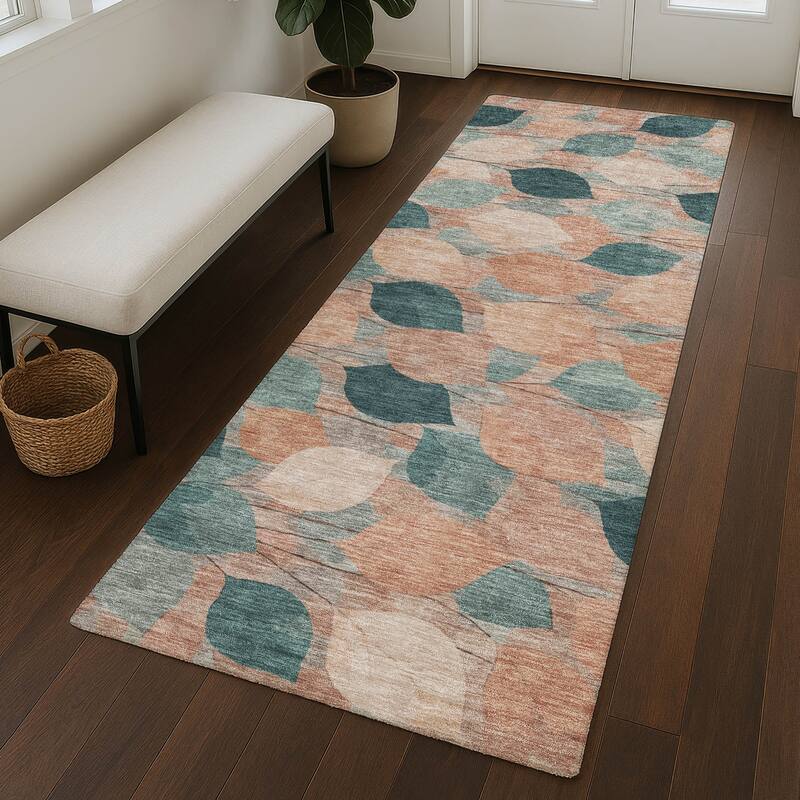 Machine Washable Indoor/ Outdoor Floral Mila Chantille Rug