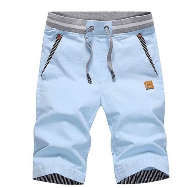 men's shorts with elastic waist and drawstring