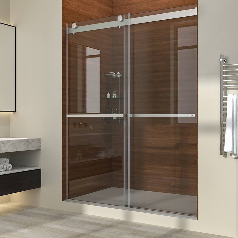 Elegant Frameless Sliding Shower Doors Stainless Steel