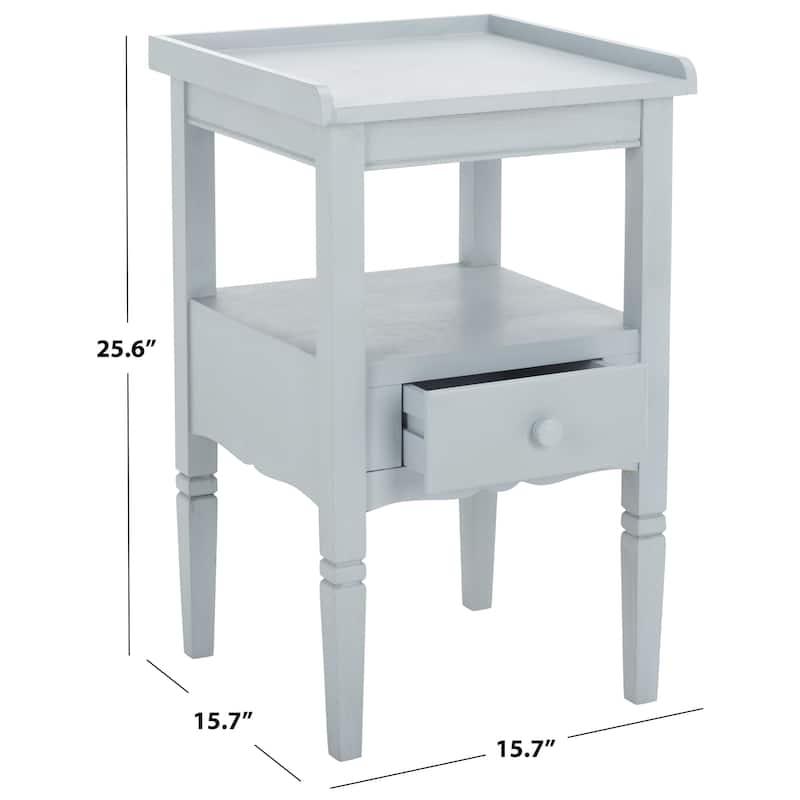SAFAVIEH Home Araminta One Drawer Accent Table - 16"W x 16"D x 26"H