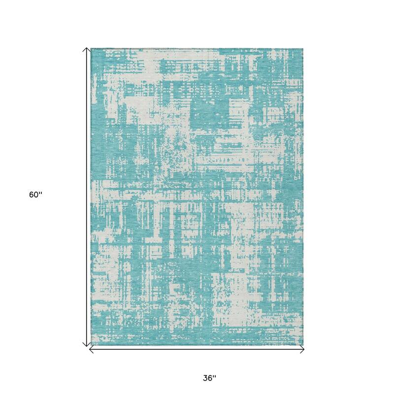 HomeRoots Abstract Transitional Rectangle Outdoor Rug