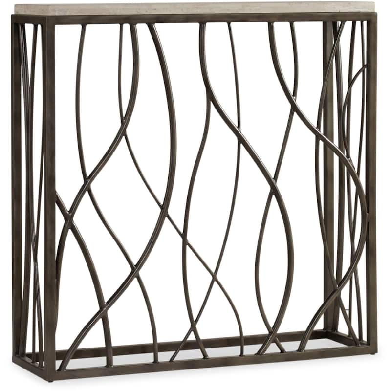 Hooker Furniture Tubular 40" Narrow Profile Contemporary Console / - Vintage Steel