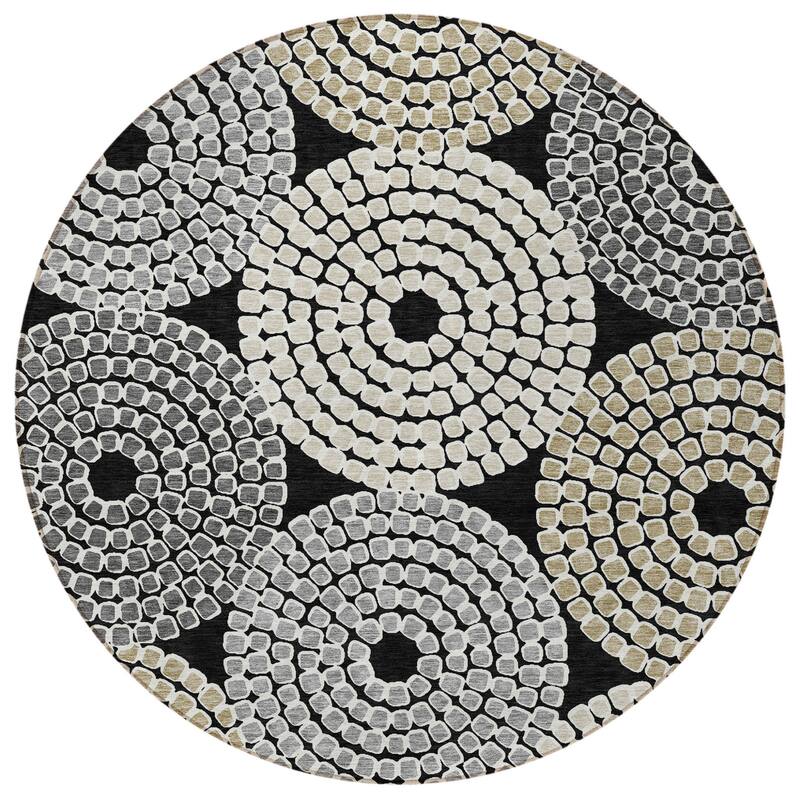 HomeRoots Geometric Transitional Rectangle Outdoor Rug
