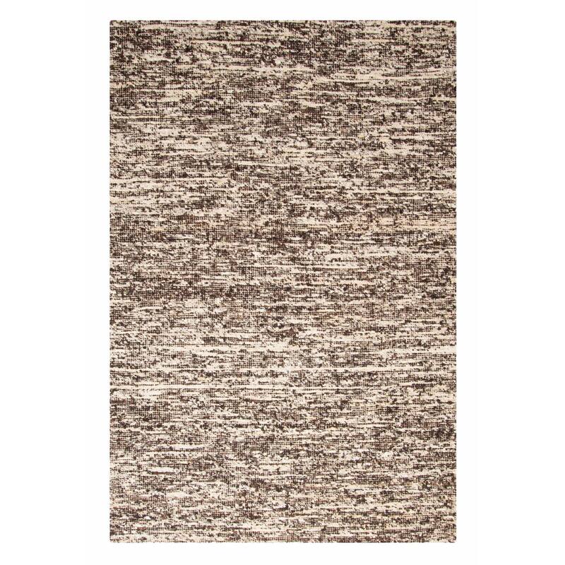 ECARPETGALLERY Braid weave Sienna Dark Brown Wool Rug - 6'1 x 9'0