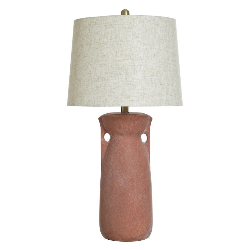 Arlo Table Lamp - Cement with Handle Accents