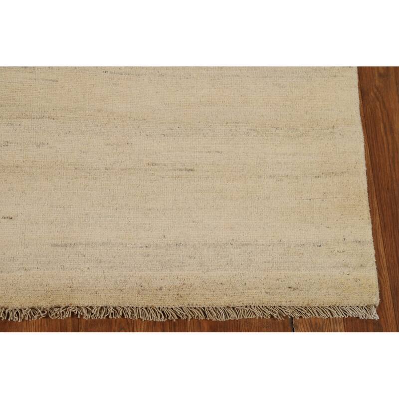 Solid Gabbeh Modern Accent Rug Handmade Nursery Wool Carpet - 3'10"x 5'11"