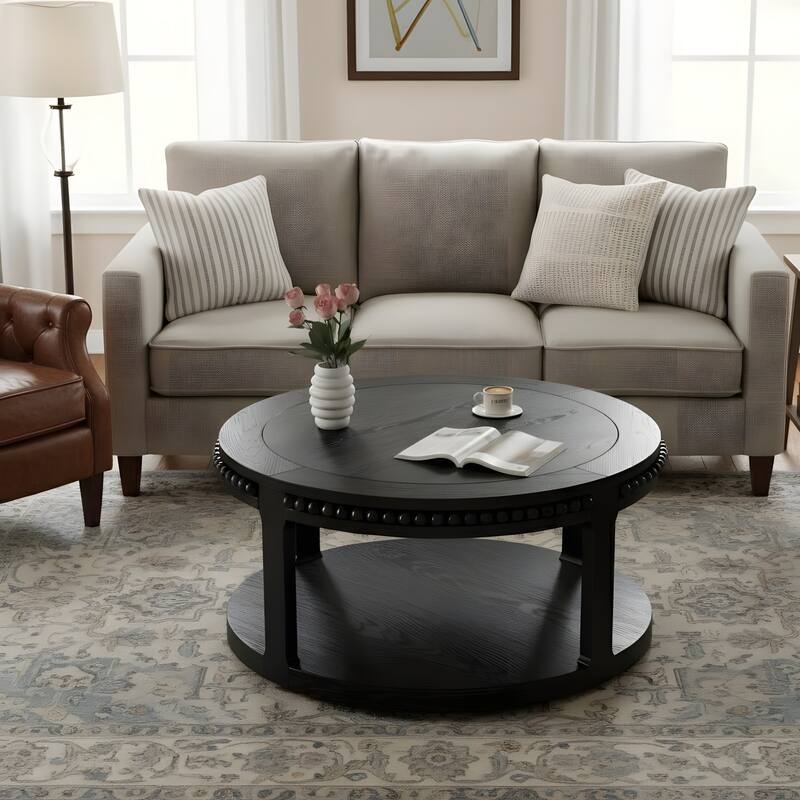 31.5 Inch Round Coffee Table for Living Room
