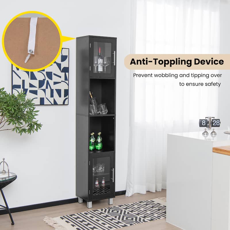 Costway 71'' Tall Tower Bathroom Storage Cabinet Organizer Display - See Details
