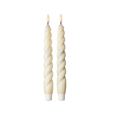 Spiral Led Tapers S/2 - Ivory