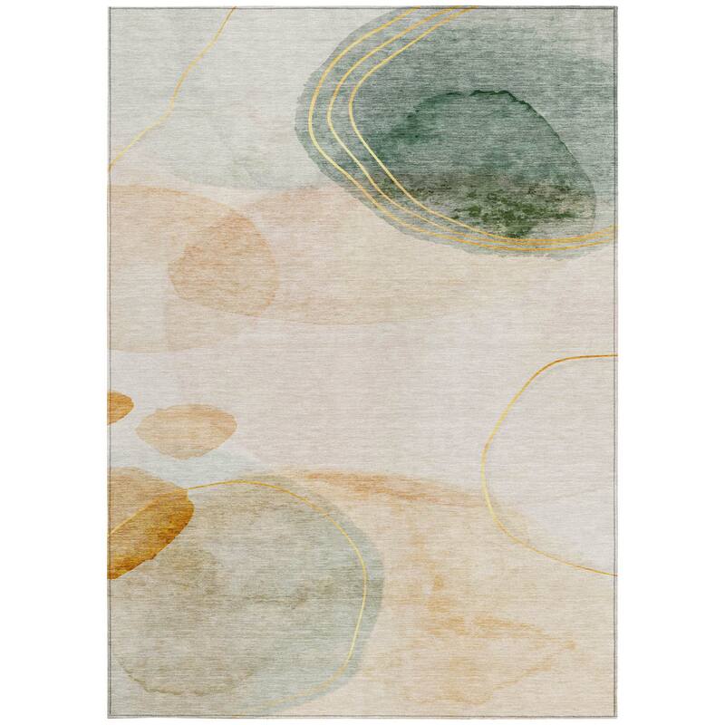 Belu Artistic Abstract Weather Resistant Timeless Fusion Outdoor Rug