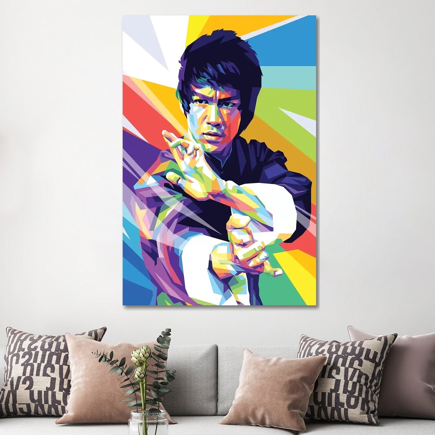 Bruce Lee Tapestry Art Wall Hanging Sofa Table Bed Cover Home Decor 