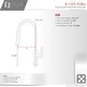 preview thumbnail 4 of 23, STYLISH Solid Stainless Steel Sink Kitchen Faucet, 1 Lever Handle Pull Down Spout Mixer Tap, Stainless Steel Finish