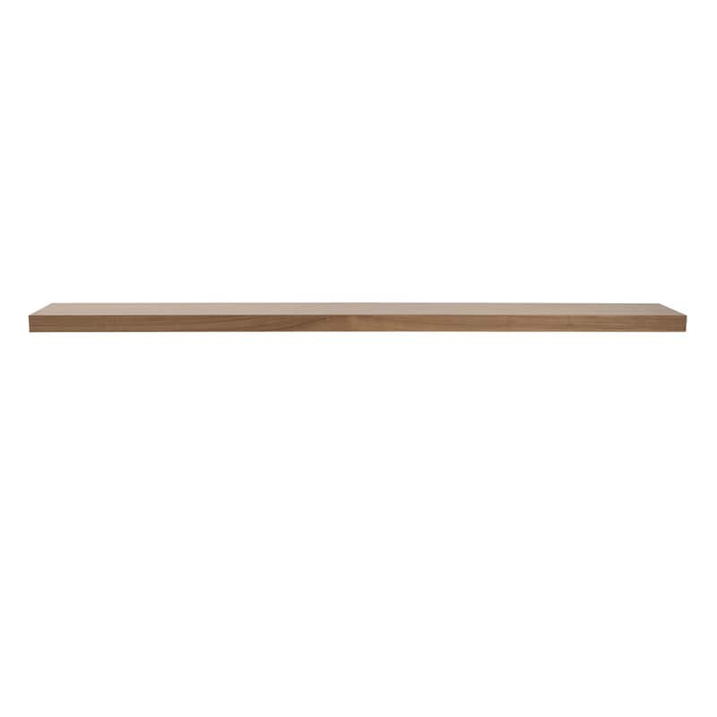 HomeRoots 43" Brown Wooden Wall Mounted Floating Shelf