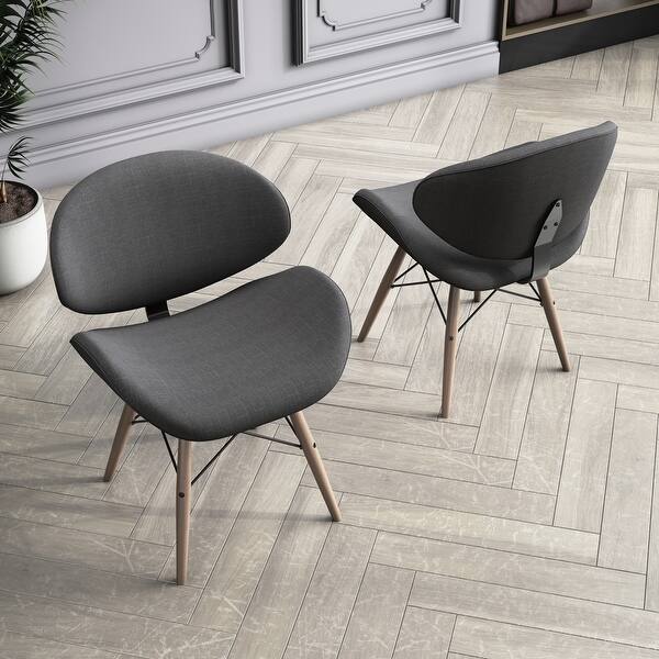 Corvus Madonna Mid Century Walnut And Black Finish Accent Chair On Sale Overstock 20882543 Dark Grey 2 Chairs