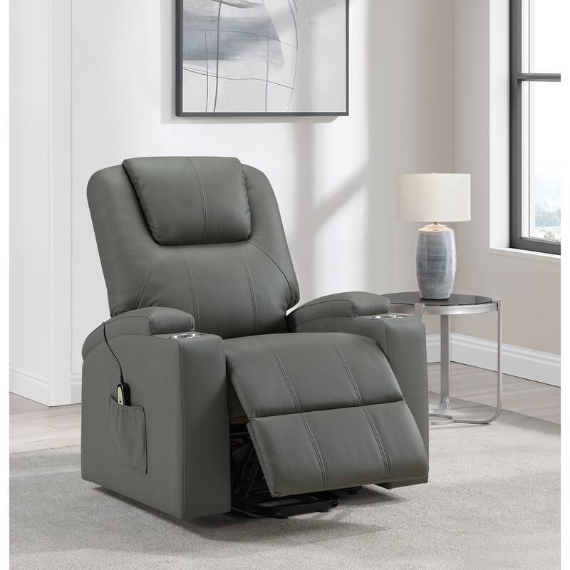 Armstrong Upholstered Power Lift Massage Recliner