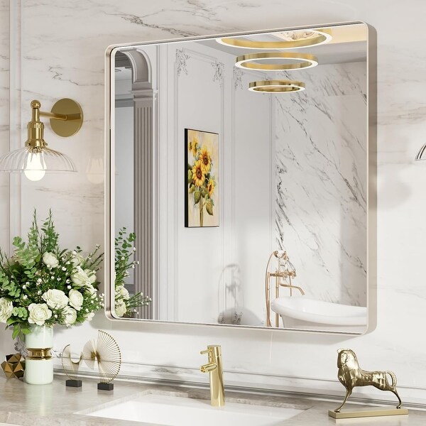 Metal Framed Bathroom Mirror - Bed Bath & Beyond - 40831182