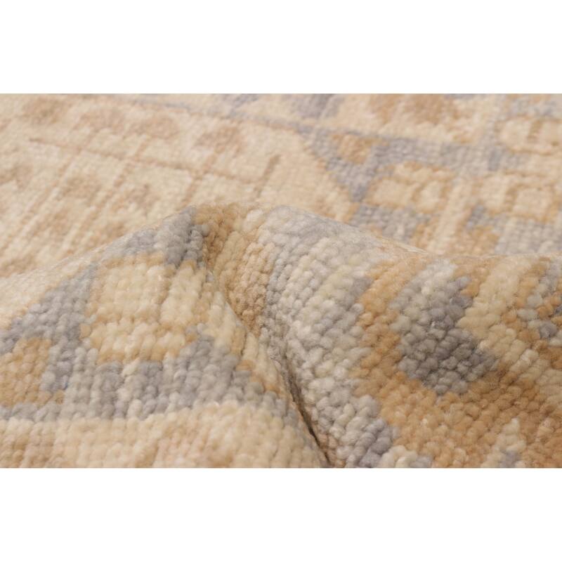 ECARPETGALLERY Hand-knotted Mamluk Grey Wool Rug - 12' 1" x 14' 8"