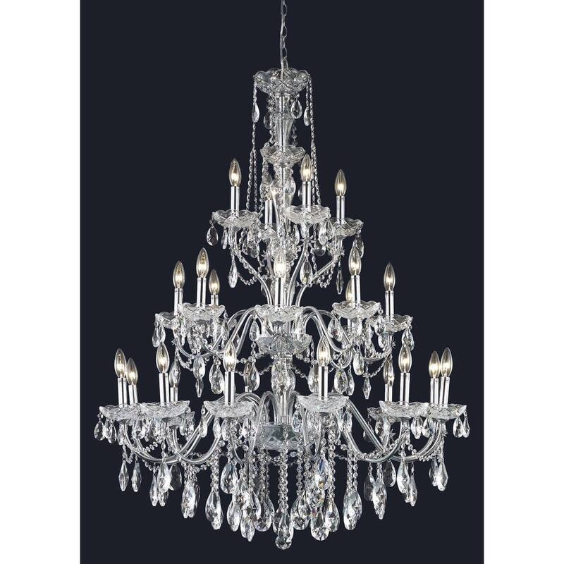 Elegant Lighting 2016G36/RC St. Francis 24 Light 36" Wide Crystal - Chrome
