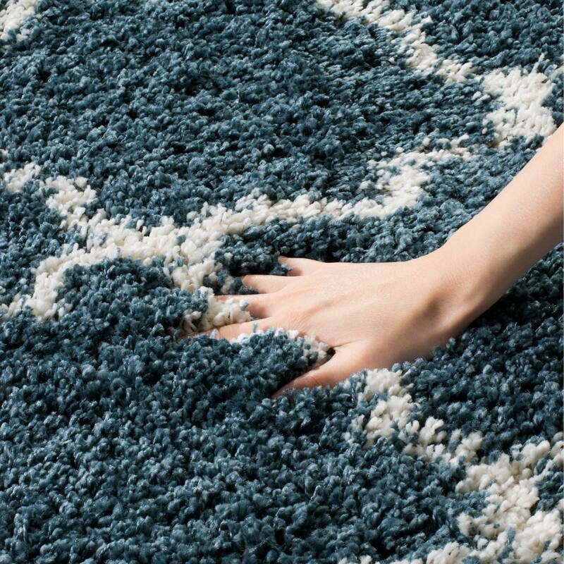 SAFAVIEH Hudson Shag Vitchka Glam Trellis 2-inch Area Rug