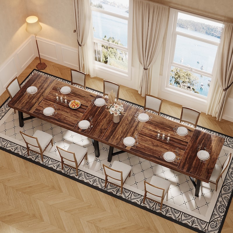 70.9-Inch Farmhouse Dining Table for 6-8