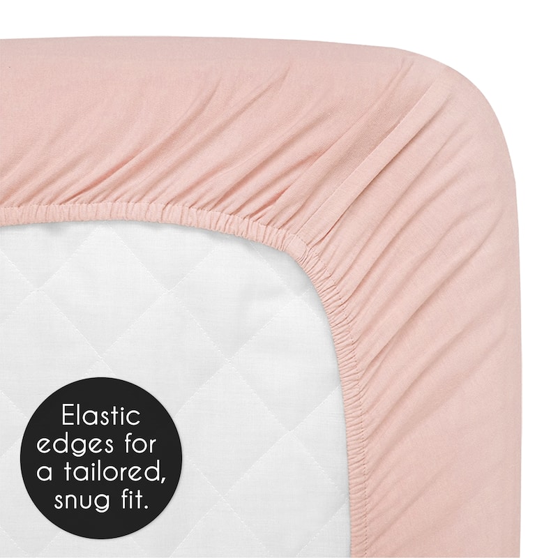 Sweet Jojo Designs Solid Blush Pink Celestial Collection Fitted Crib Sheet