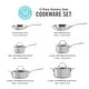 preview thumbnail 21 of 23, Martha Stewart Castelle 10 Piece Stainless Steel Cookware Set